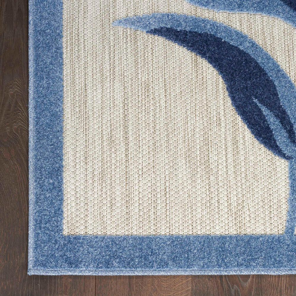 Nourison Aloha ALH33 7&#39; x 10&#39; Blue and Grey Indoor/Outdoor Area Rug, , large