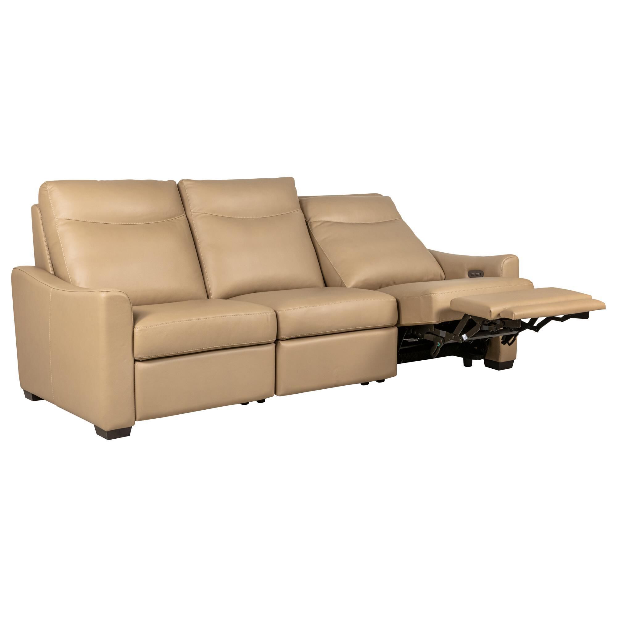 American Leather Carolina 3-Piece Power Reclining Sofa in Bison Champagne |  Shop NFM