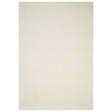 Loloi Kayla Shag KAY-01 3"9" x 5"9" Ivory Area Rug, , large