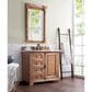 James Martin Providence 36" Single Bathroom Vanity in Driftwood with 3 cm Carrara White Marble Top and Rectangular Sink, , large