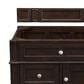 James Martin Brittany 30" Single Bathroom Vanity in Burnished Mahogany with 3 cm Arctic Fall Solid Surface Top and Rectangle Sink, , large