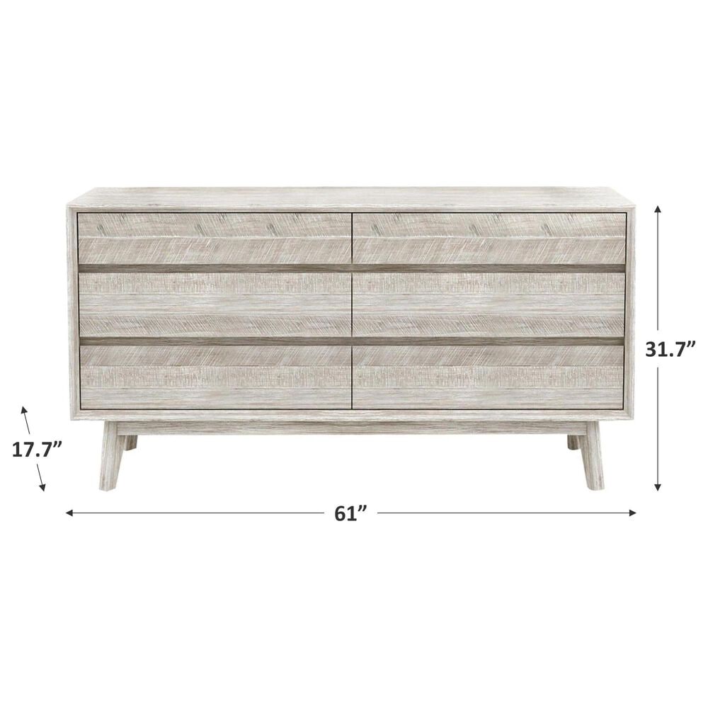 37B Gia 6 Drawer Dresser in Distressed Grey, , large