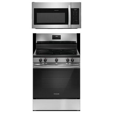 FRIGIDAIRE 2-Piece Kitchen Package with 30" Electric Range and 1.8 Cu. Ft. Over-The-Range Microwave in Stainless Steel, , large