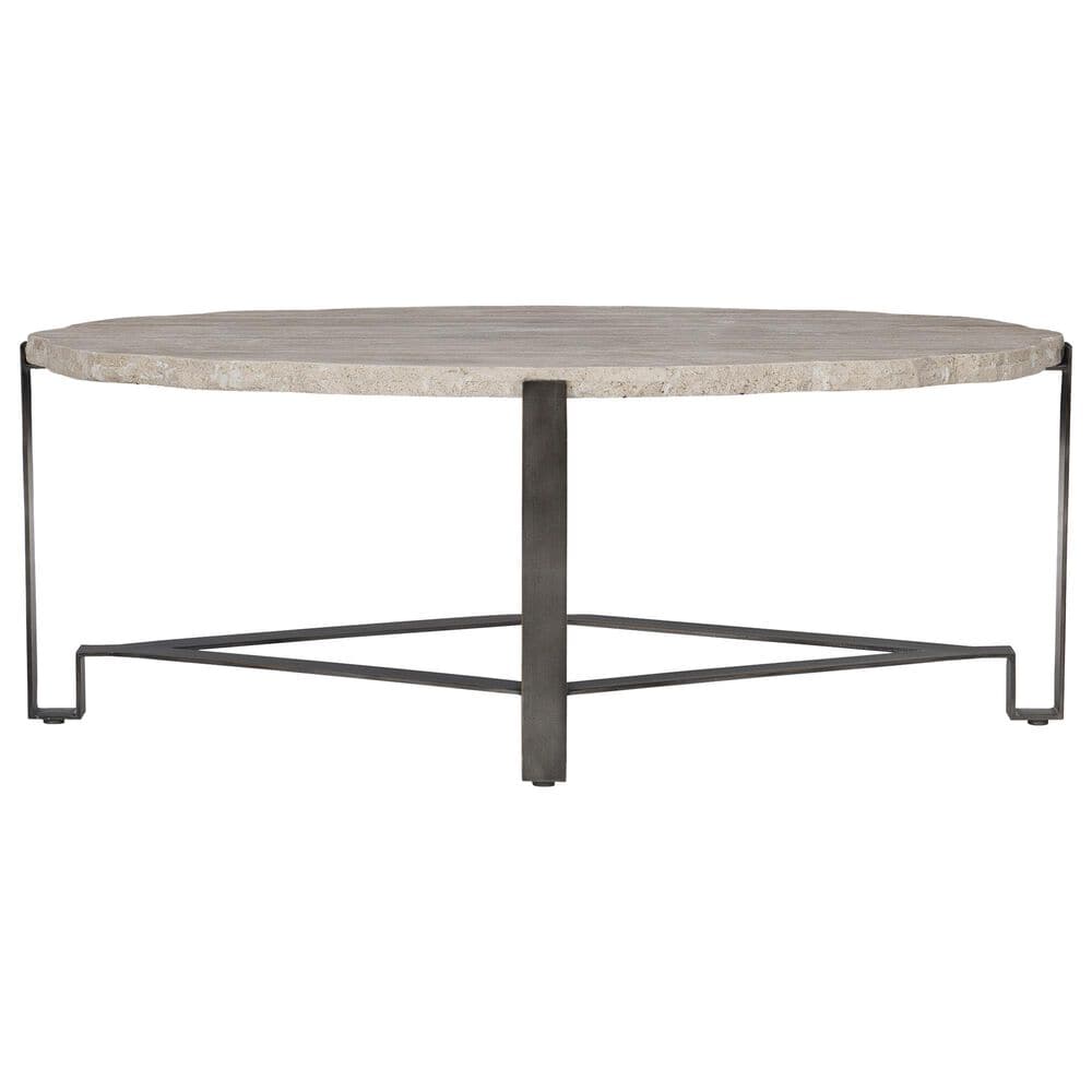 Bernhardt Sayers 48" Cocktail Table in Oil-Rubbed Bronze and White, , large