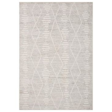 Loloi II Kamala 6"7" x 9"6" Ivory and Silver Area Rug, , large