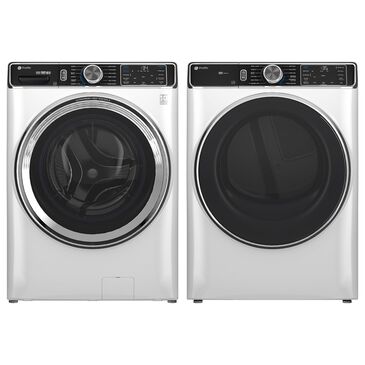 GE 5.3 Cu. Ft. Front Load Washer and 7.8 Cu. Ft. Gas Dryer Laundry Pair in White and Chrome, , large