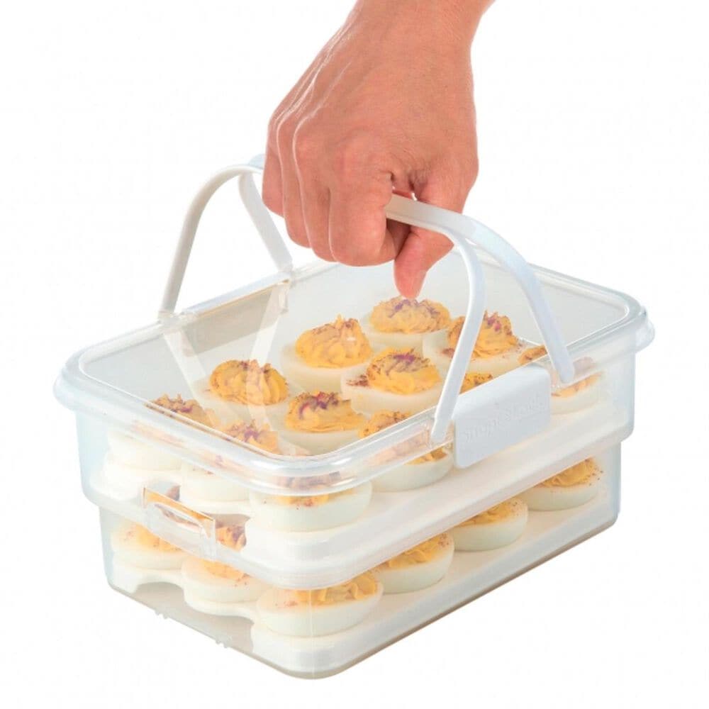 Progressive Snaplock Collapsible Deviled Egg Carrier, , large