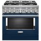 KitchenAid 36" Professional Dual Fuel Range in Ink Blue, , large