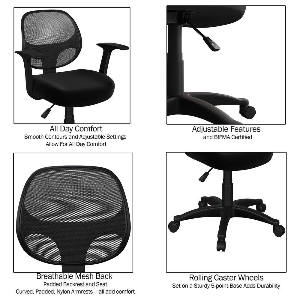 Mesh Back Padded Office Chair