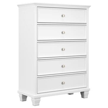 Signature Design by Ashley Fortman 5-Drawer Chest in White, , large