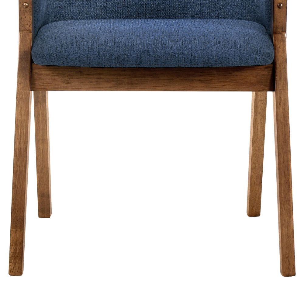 Blue River Renzo Dining Chair in Blue and Walnut &#40;Set of 2&#41;, , large