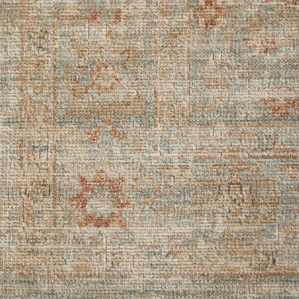 Loloi Heritage 4&#39; x 8&#39; Aqua and Terracotta Area Rug, , large