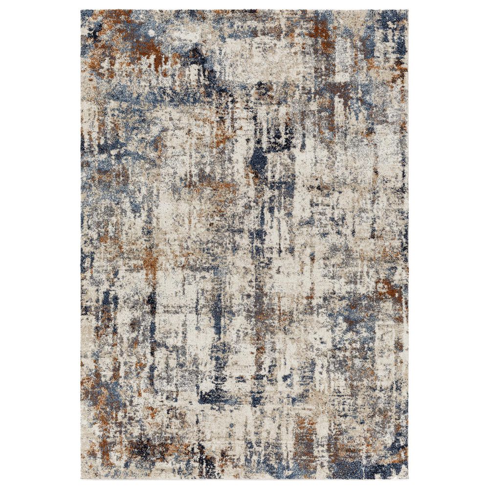 Surya Tuscany TUS-2327 2" x 3" Gray, Blue and Camel Area Rug, , large