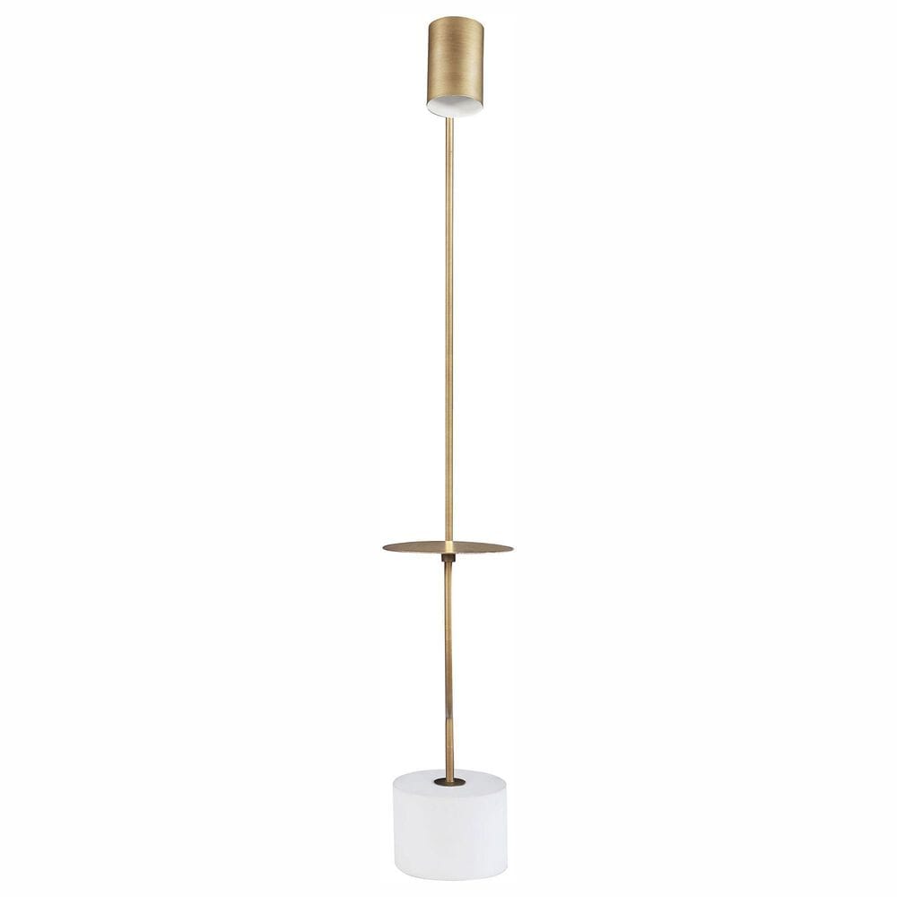 Pacific Landing Jodie Floor Lamp in Antique Brass and Grey, , large