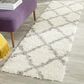 Safavieh Dallas Shag SGD257F-210 2"3" x 10" Ivory/Grey Runner, , large