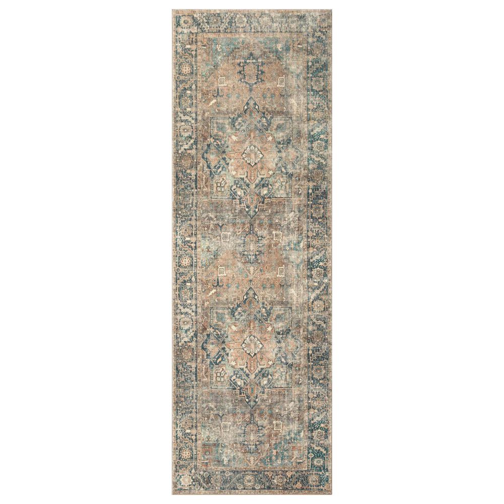 Loloi II Margot 2" x 5" Terracotta and Lagoon Area Rug, , large