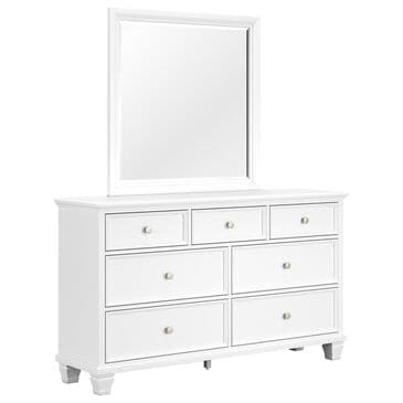 Signature Design by Ashley Fortman Dresser and Mirror in White, , large