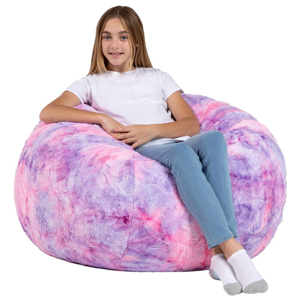 Jaxx Saxx 3&#39; Bean Bag Chair in Unicorn Pink, , large