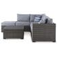 Signature Design by Ashley Petal Road 4-Piece Patio Sectional Set in Gray, , large
