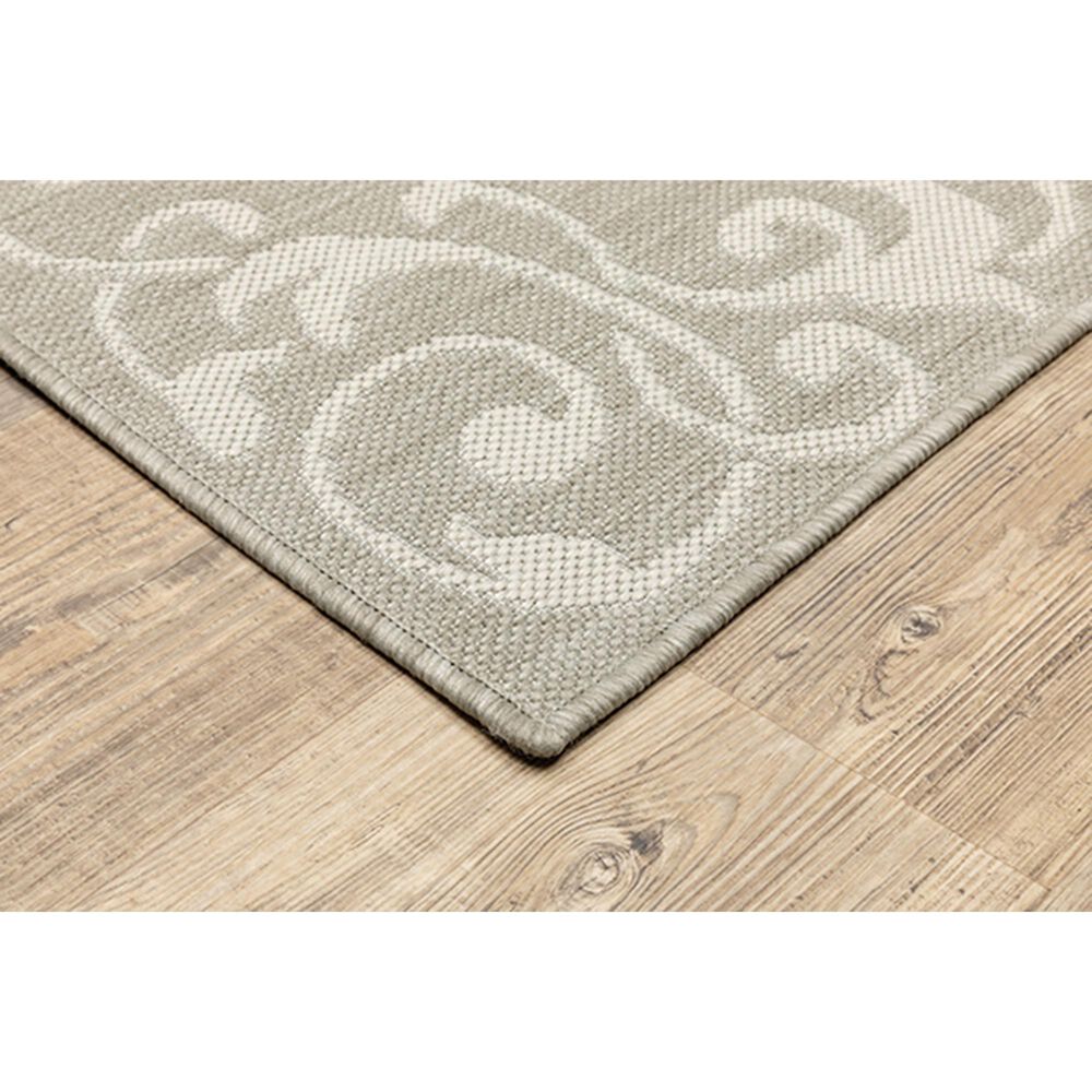 Oriental Weavers Portofino 6649W 3&#39;3&quot; x 5&#39; Gray Area Performance Rug, , large