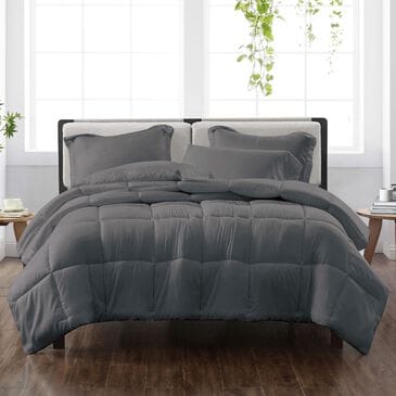 Pem America Cannon Solid 3-Piece Full/Queen Comforter Set in Grey, , large