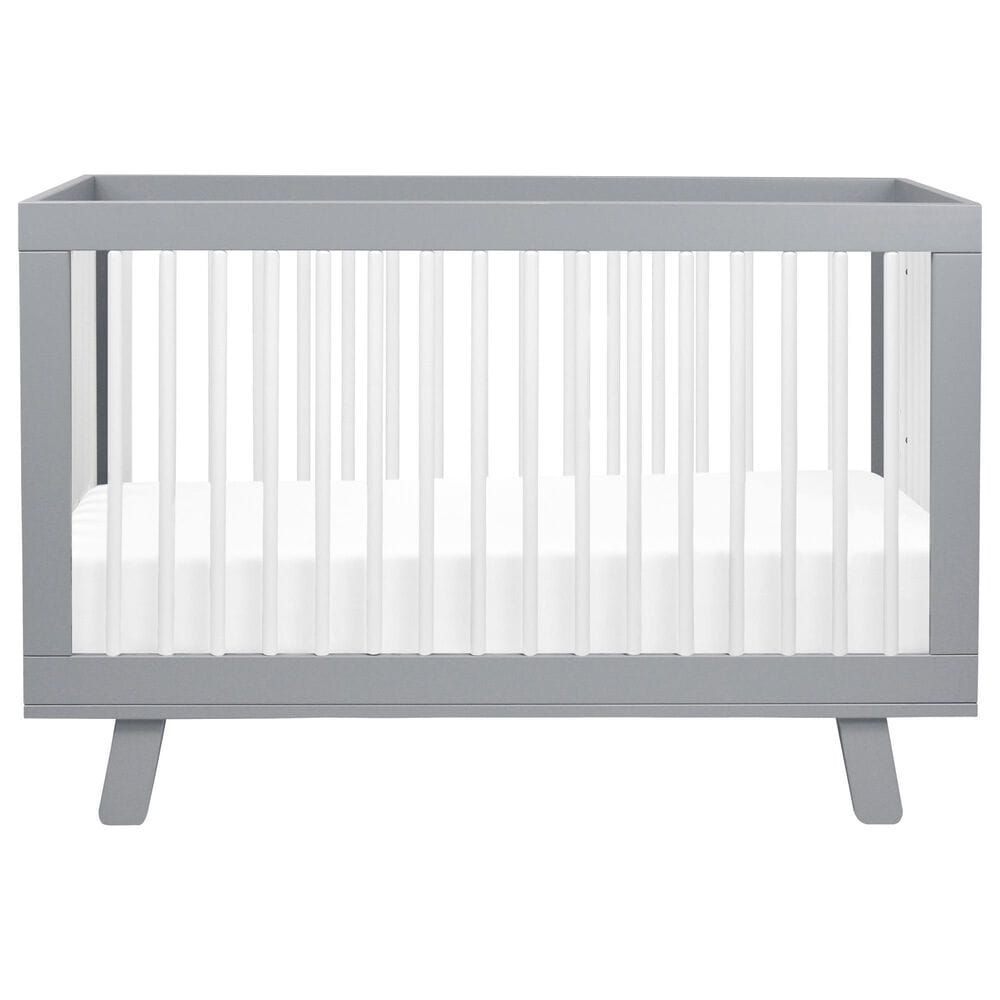 Babyletto Hudson 2 Piece Nursery Set in Grey and White, , large