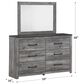 Signature Design by Ashley Bronyan 6-Drawer Dresser and Mirror in Dark Gray, , large