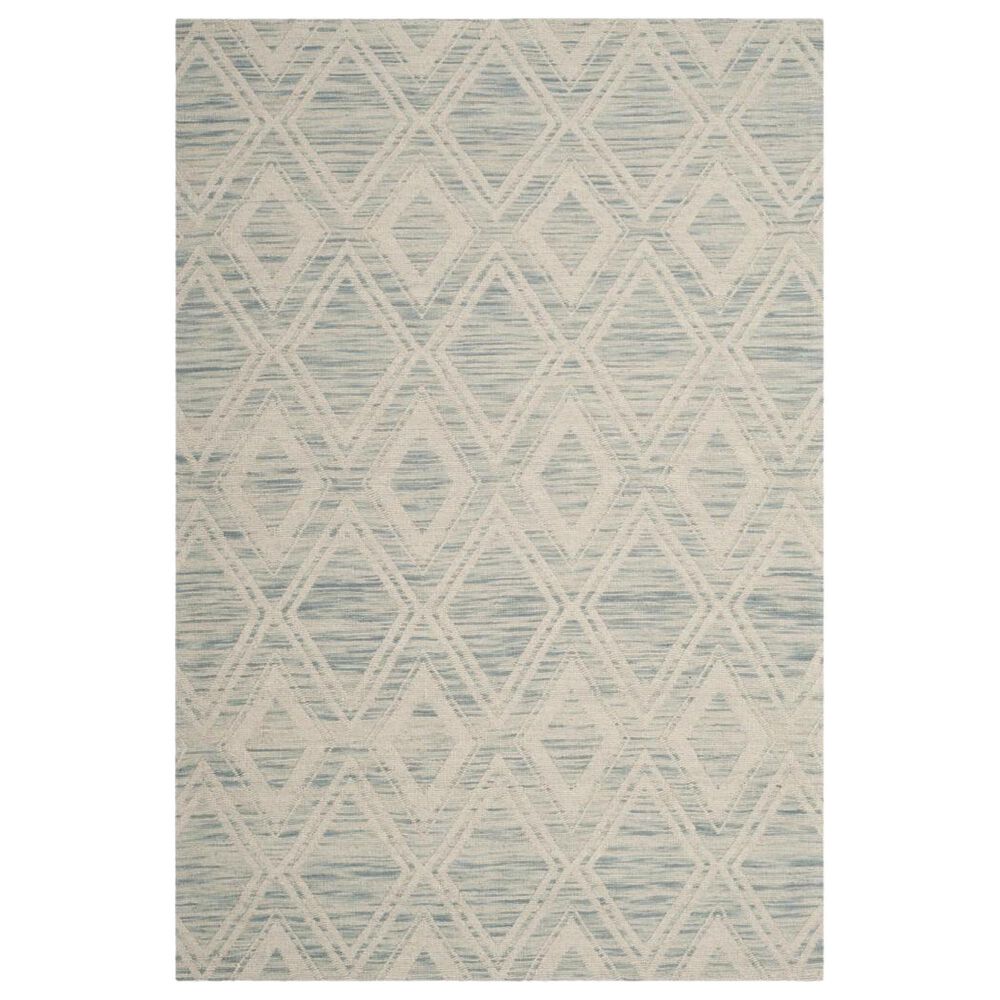 Safavieh Marbella Geometric 3" x 5" Light Blue and Ivory Area Rug, , large