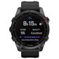 Garmin Fenix 7S Solar Edition GPS Smartwatch 42mm Slate Gray Case with Black Band, , large