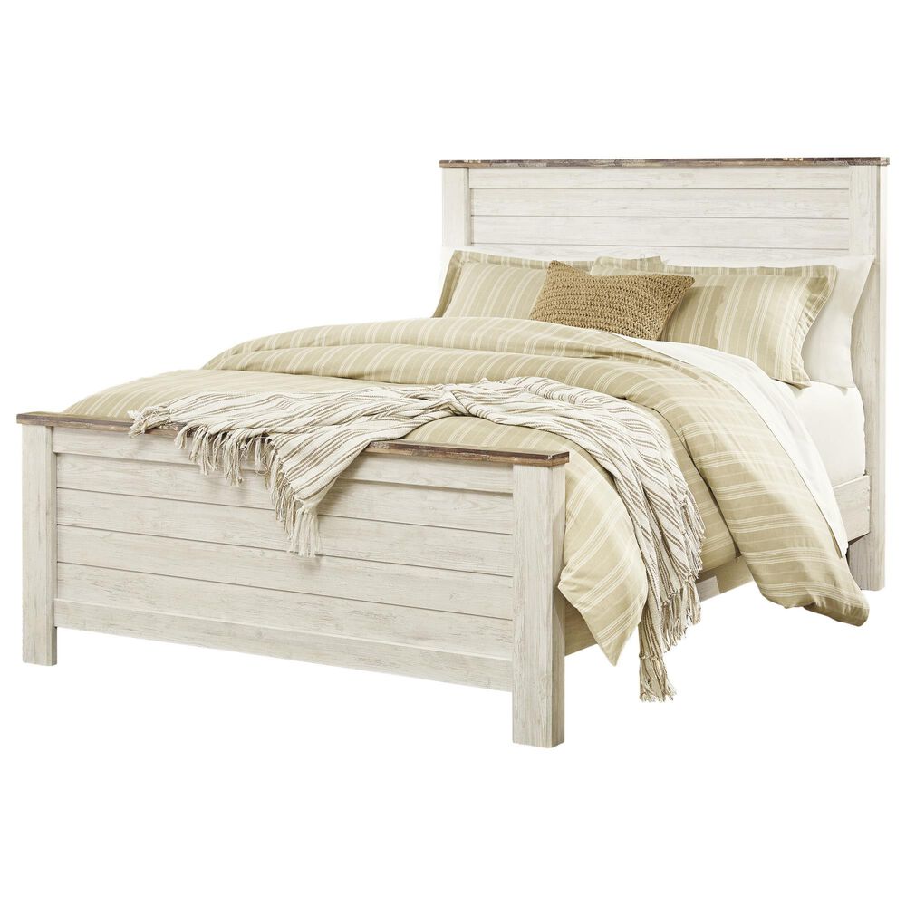 Signature Design by Ashley Willowton 3-Piece Queen Bedroom Set in Whitewash, , large