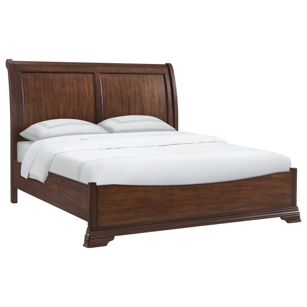 Mayberry Hill Phillipe Queen Bed with Two Nightstands in Cherry, , large