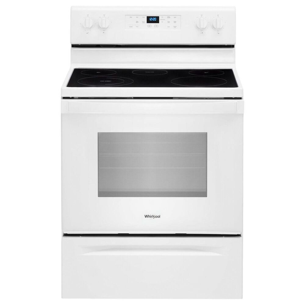 Whirlpool 5.3 Cu. Ft. Electric Range with Frozen Bake Technology in White, , large