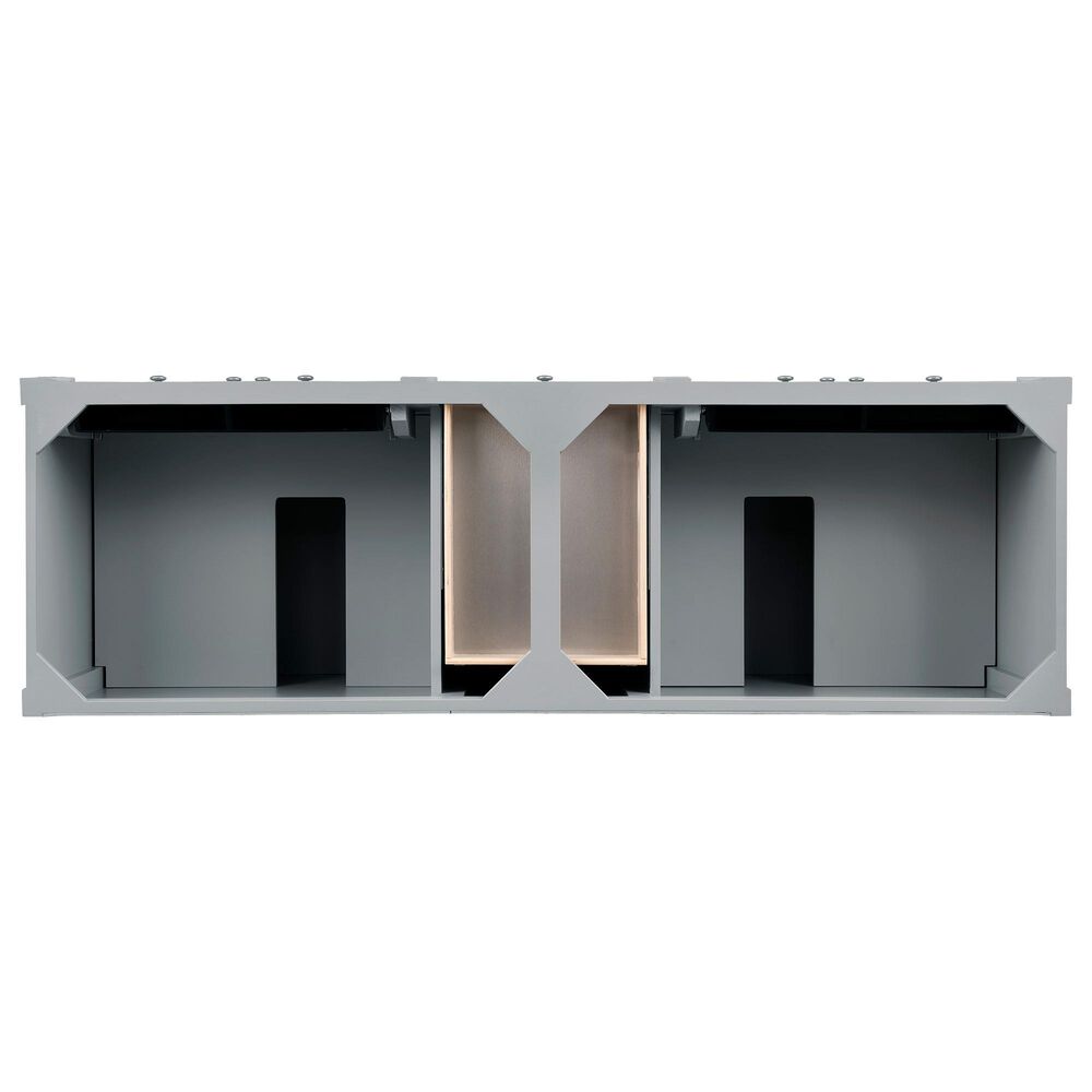James Martin Brittany 72&quot; Double Bathroom Vanity in Urban Gray with 3 cm Charcoal Soapstone Quartz Top and Rectangle Sinks, , large