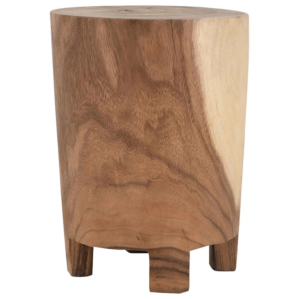 Classic Home Lilo 14" Drum Accent Table in Chestnut, , large
