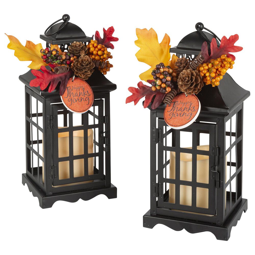 The Gerson Company Lantern in Black (Set of 2), , large