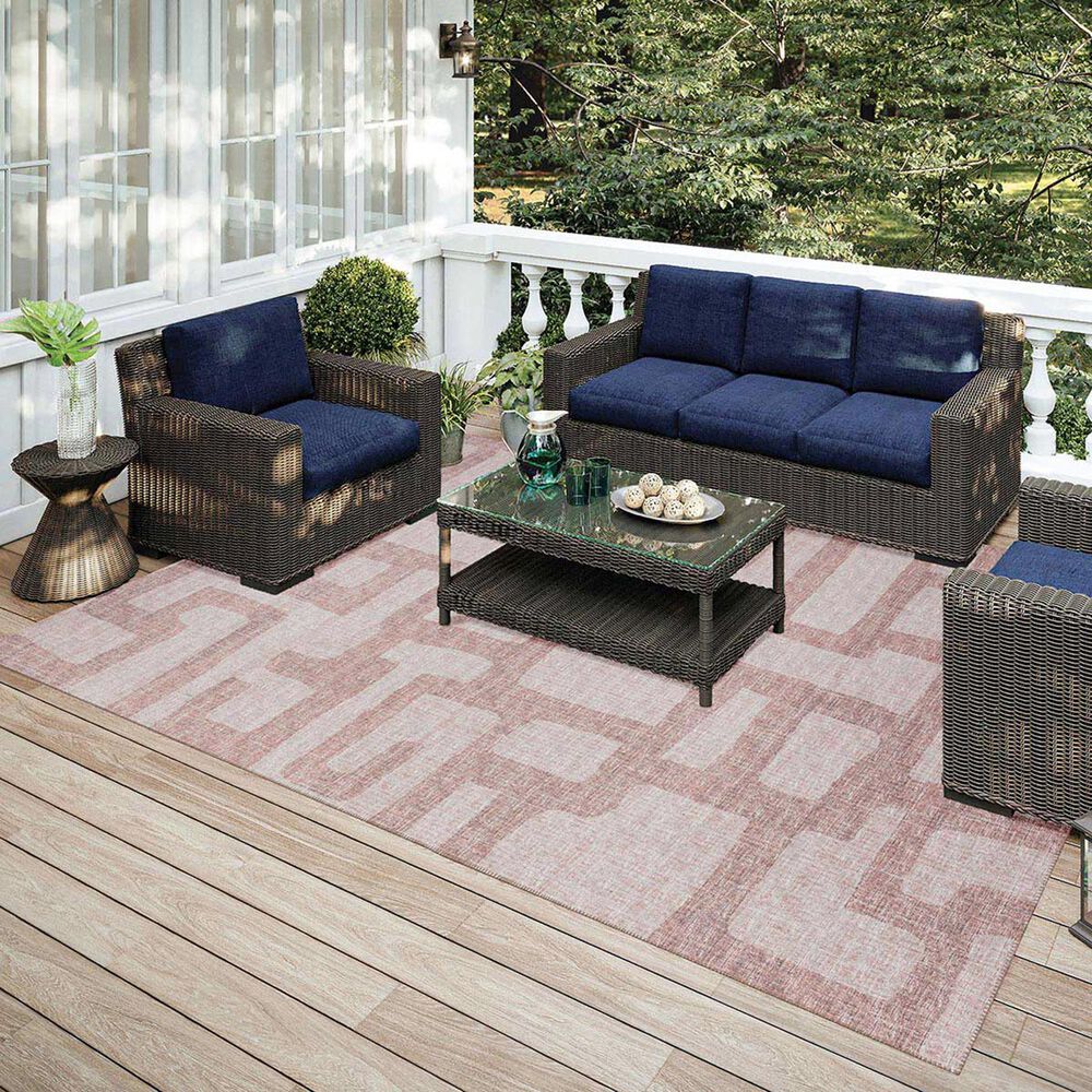 Dalyn Rug Company Sedona Geometric 9&#39; x 12&#39; Taupe Indoor/Outdoor Area Performance Rug, , large