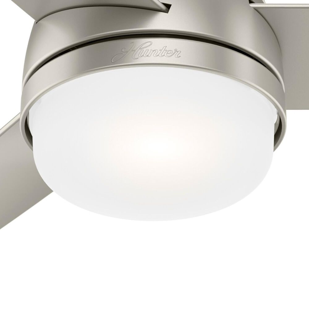 Hunter Midtown 48&quot; Ceiling Fan with LED Lights in Matte Nickel, , large