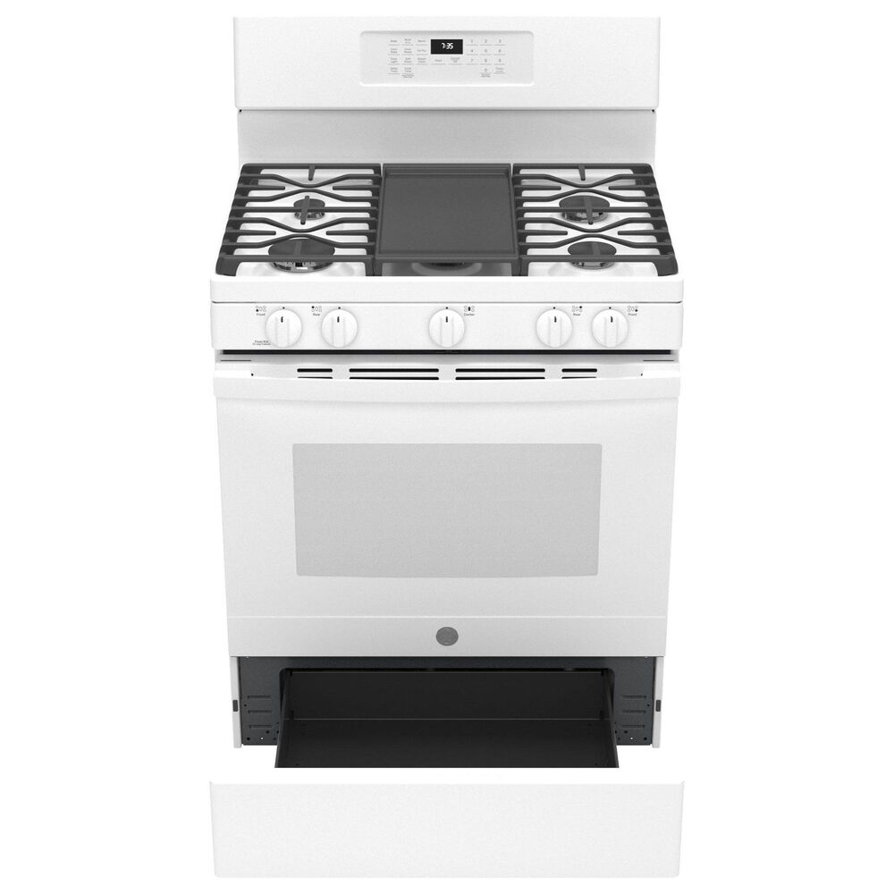 GE Appliances 2-Piece Kitchen Package with 30&#39;&#39; Gas Range and 1.9 Cu. Ft. Microwave Oven in White, , large