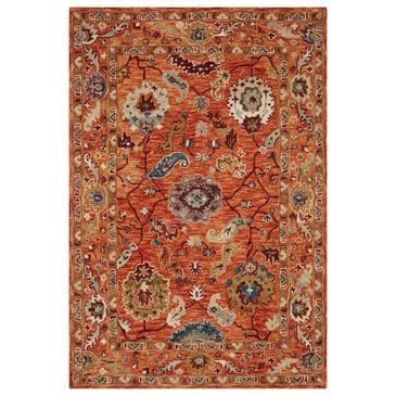 Loloi Padma PMA-01 5" Round Orange Area Rug, , large