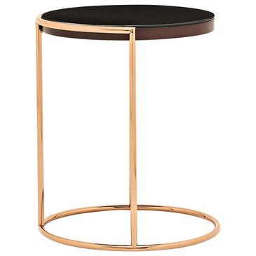 37B Vienna End Table in Black and Rose Gold, , large