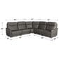 Elran Furniture 5-Piece Power Reclining L-Shaped Sectional with Power Headrest and Lumbar in Graphite, , large