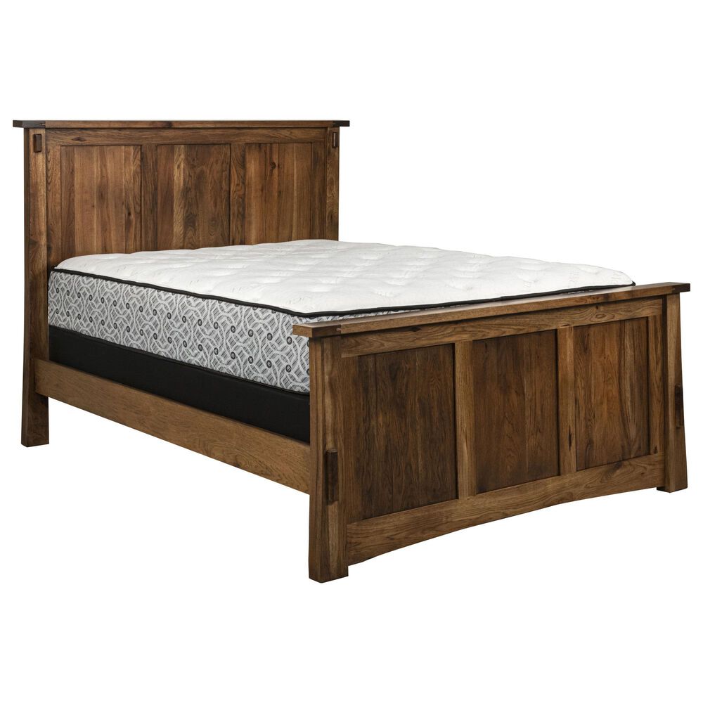 Briarwood LLC Jack and Jill Queen Bed in Rustic Hickory Cappuccino, , large