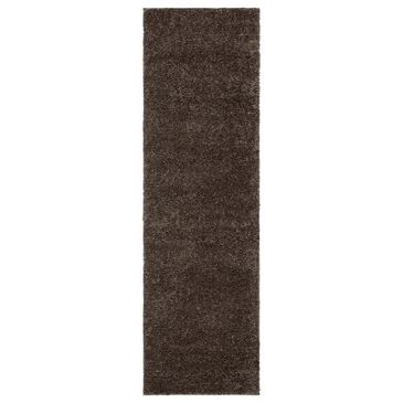 Safavieh August Shag 2"3" x 10" Brown Runner, , large