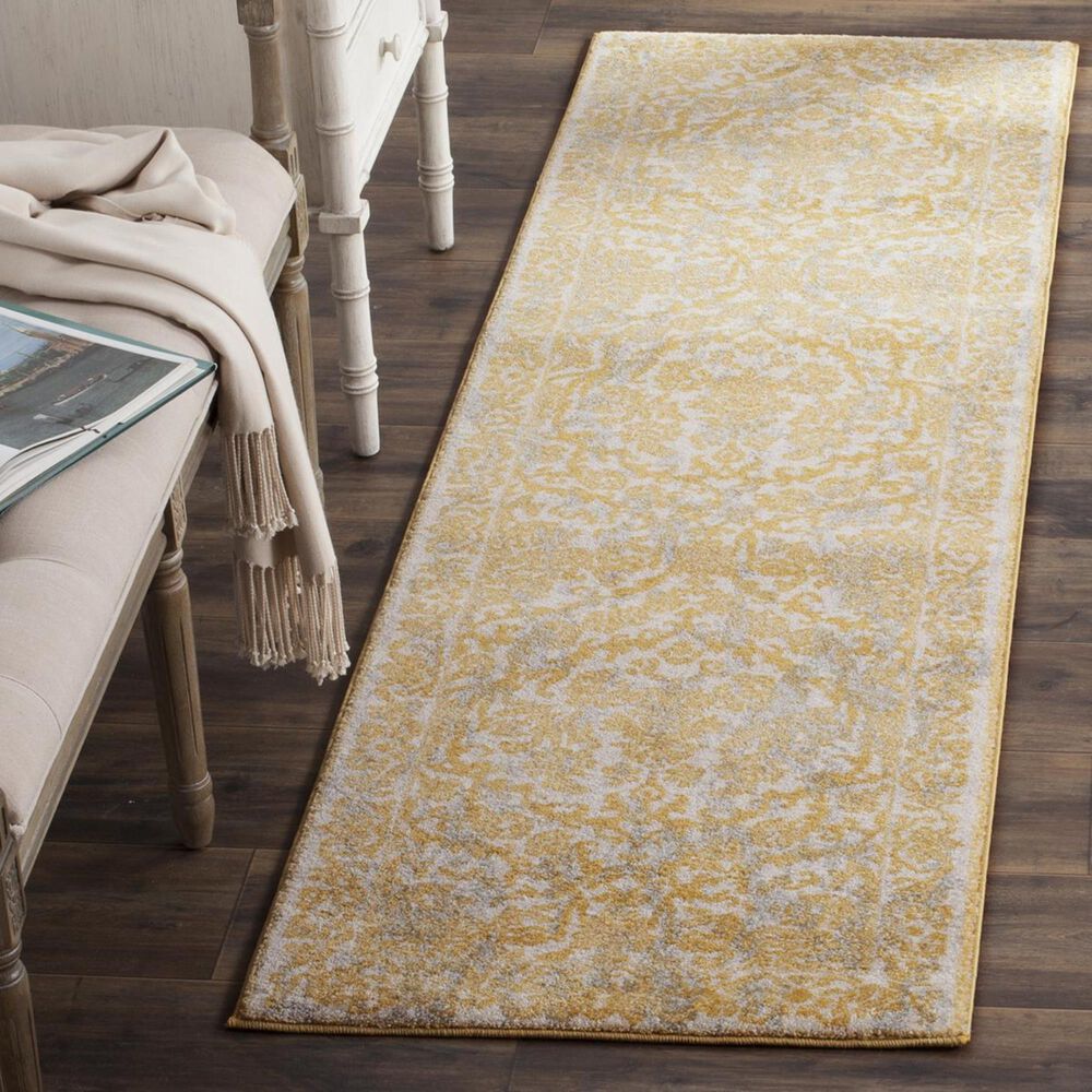 Safavieh Evoke EVK242S-27 2"2" x 7" Ivory/Gold Runner, , large