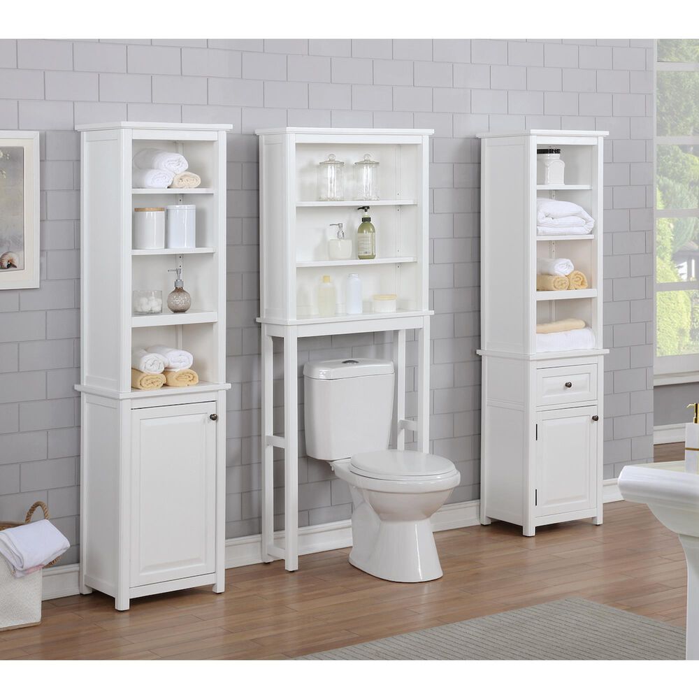 Timberlake Wall Mounted Bathroom Organizer in White