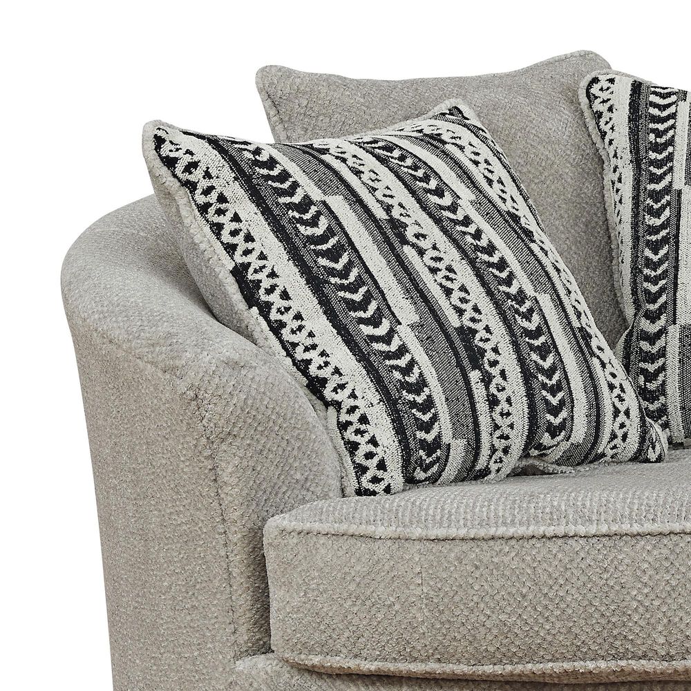 Signature Design by Ashley Calnita Oversized Swivel Accent Chair in Sisal, , large