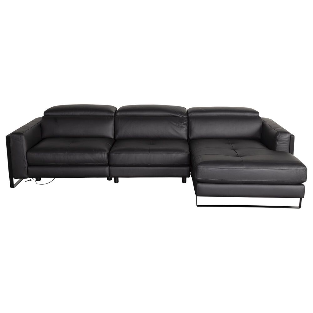 Nicoletti Calia Sofas 3-Piece Power Reclining Sectional in Black, , large