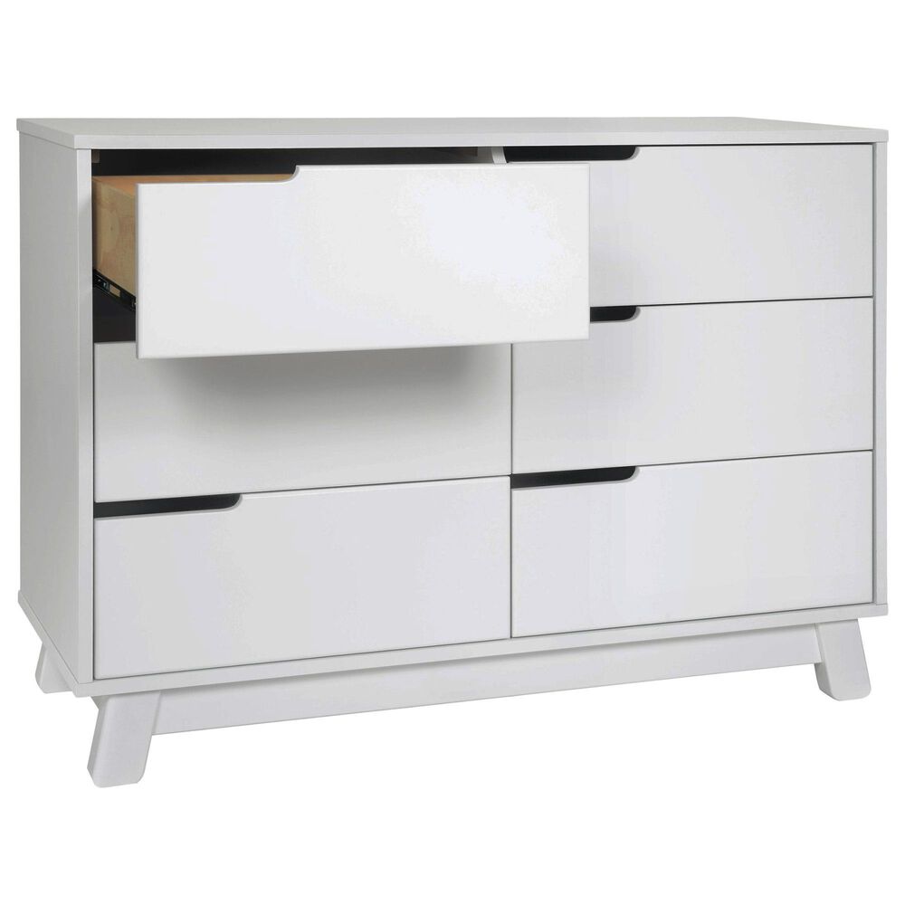 Babyletto Hudson 6 Drawer Double Dresser in White, , large