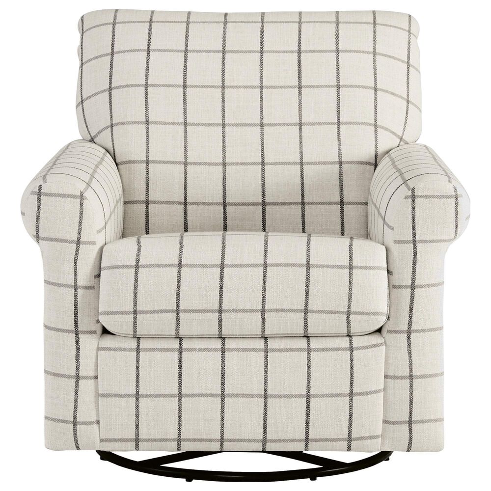 Signature Design by Ashley Davinca Swivel Glider Accent Chair in Charcoal, , large