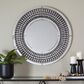Maple and Jade Round Glass Wall Mirror in Silver, , large